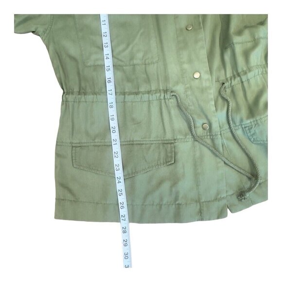 Time And Tru Women Size XXL (20) Embroidered Long Sleeve- Green Utility Jacket - Picture 4 of 9